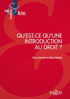 Qu'est-ce qu'une introduction au droit ? - Nouveauté