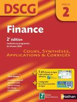 DCG, 2, Finance DSCG - Épreuve 2 - Manuel, Applications et Corrigés DSCG