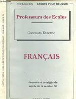 Concours externe de recrutement professeurs des ecoles - Français - Compétences disciplinaires, compétences professionnelles, sujets de la session 1996, compétences disciplinaires, compétences professionnelles