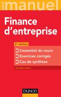 Finance d'entreprise - 2e édition, L'essentiel du cours - Exercices corrigés - Cas de synthèse