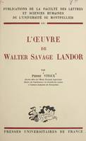 L'œuvre de Walter Savage Landor