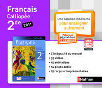 Calliopée Français 2e lu - manuel numérique enrichi - clé USB - tarif non adoptant