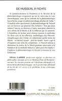 DE HUSSERL A FICHTE - LIBERTE ET REFLEXIVITE DANS LE PHENOMENE, Liberté et réflexivité dans le phénomène