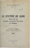 Le système de Gand, Essai sur les sociétés anonymes ouvrières de Belgique