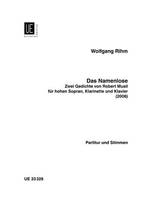 Das Namenlose, Zwei Gedichte von Robert Musil