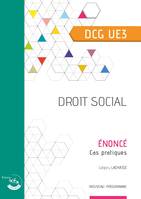 Droit social - Énoncé, UE 3 du DCG