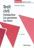 Droit civil, introduction, les personnes, les biens