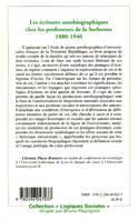 Les écritures autobiographiques chez les professeurs de la Sorbonne 1880-1940, Champ universitaire, champ littéraire