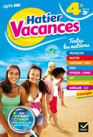 Cahier de vacances 2018 de la 4e à la 3e- 2019, pour réviser dans toutes les matières