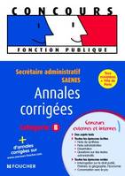 Annales corrigées secrétaire administratif - SAENES