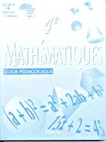 Mathématiques CIAM 4e / Guide pédagogique, guide pédagogique