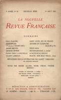 La Nouvelle Revue Française N' 83 (Aoűt 1920)