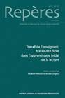 Repères, n° 36/2008, Travail de l'enseignant, travail de l'élève dans l'apprentissage initial de la lecture