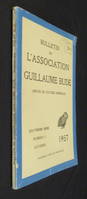 Bulletin de l'association Guillaume Budé (quatrième série, numéro 3, octobre 1957)