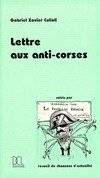 Lettre aux anti-Corse, roman