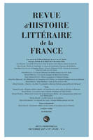 Revue d'Histoire littéraire de la France