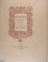 Les instants - Poèmes 1908-1913.