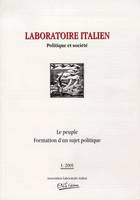 Laboratoire italien. Politique et société, n°1/2001, Le peuple. Formation d'un sujet politique