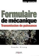 Formulaire de mécanique, Transmission de puissance