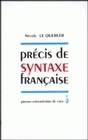 Précis de syntaxe française