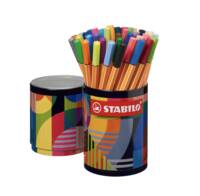 Crayon marqueur STABILO MARKdry - Pot aimanté x 5 crayons feutre pour ardoises et tableaux blancs + 1 chiffonnette STABILO MARKdry