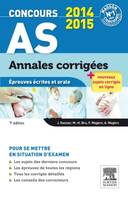 Concours AS Annales corrigées Épreuves écrites et orale 2014-2015, NP