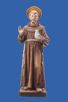 STATUE SAINT FRANCOIS POLYCHROME