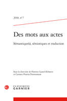 Des mots aux actes, Sémantique(s), sémiotique(s) et traduction