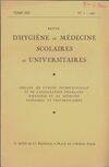 Revue d'hygiène et médecine scolaires et universitaires Tome XIII n°2