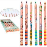 Dino World - 6 crayons Multicouleurs