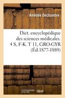 Dict. encyclopédique des sciences médicales. 4 S, F-K. T 11, GRO-GYR (Éd.1877-1889)