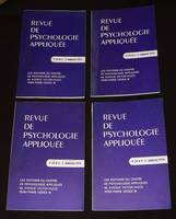 Revue de psychologie appliquée (Volume 24, n°1 à 4, année 1974 complète)