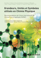 Grandeurs, unités et symboles de la chimie physique, Recommandations de L'Union Internationale de Chimie Pure et Appliquée (IUPAC)