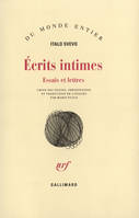 Écrits intimes, Essais et lettres