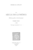 Le Siècle des Lumières : bibliographie chronologique. T. XXIV, 1789, ouvrages anonymes: A-L