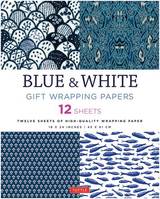 Gift wrapping papers blue & white /anglais