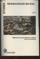 Mémento de pisciculture d'étang - Etudes ressources en eau, n°7