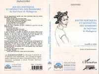 Joutes poétiques et devinettes des Maikoro du sud-ouest de Madagascar, joutes poétiques et devinettes des Masikoro du Sud-Ouest de Madagascar