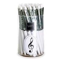 Ballpoint pen box Line of notes white (36 pcs), White (36 pieces per packing unit)