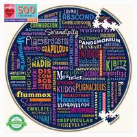 Puzzle Rond - 100 Great Words - 500 pièces