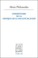 Commentaire de la Critique de la faculté de juger