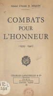 Combats pour l'honneur (1939-1940)