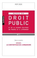 Revue du droit public et de la science politique en France et à l'étranger N°1-2020