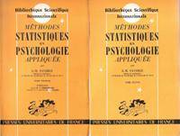 Méthodes Statistiques en Psychologie Appliquée Tome 1 et 2