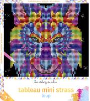 Tableau mini strass loup - boîte avec accessoires