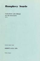 Variations and Finale, op. 34. Piccoloflute, oboe, clarinet, bassoon, horn, 2 violins, viola, cello and double bass. Partition d'étude.