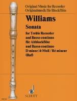 Sonata D minor, treble recorder and basso continuo.