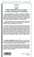 Union Africaine face aux enjeux de Paix, de Sécurité et de Défense, actes des conférences de l'OPSA, les 18 juin, 13 novembre et 19 decembre 2002, Paris