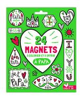 24 magnets à colorier et à offrir à papa