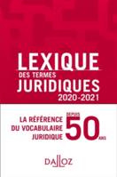 Lexique des termes juridiques 2020-2021